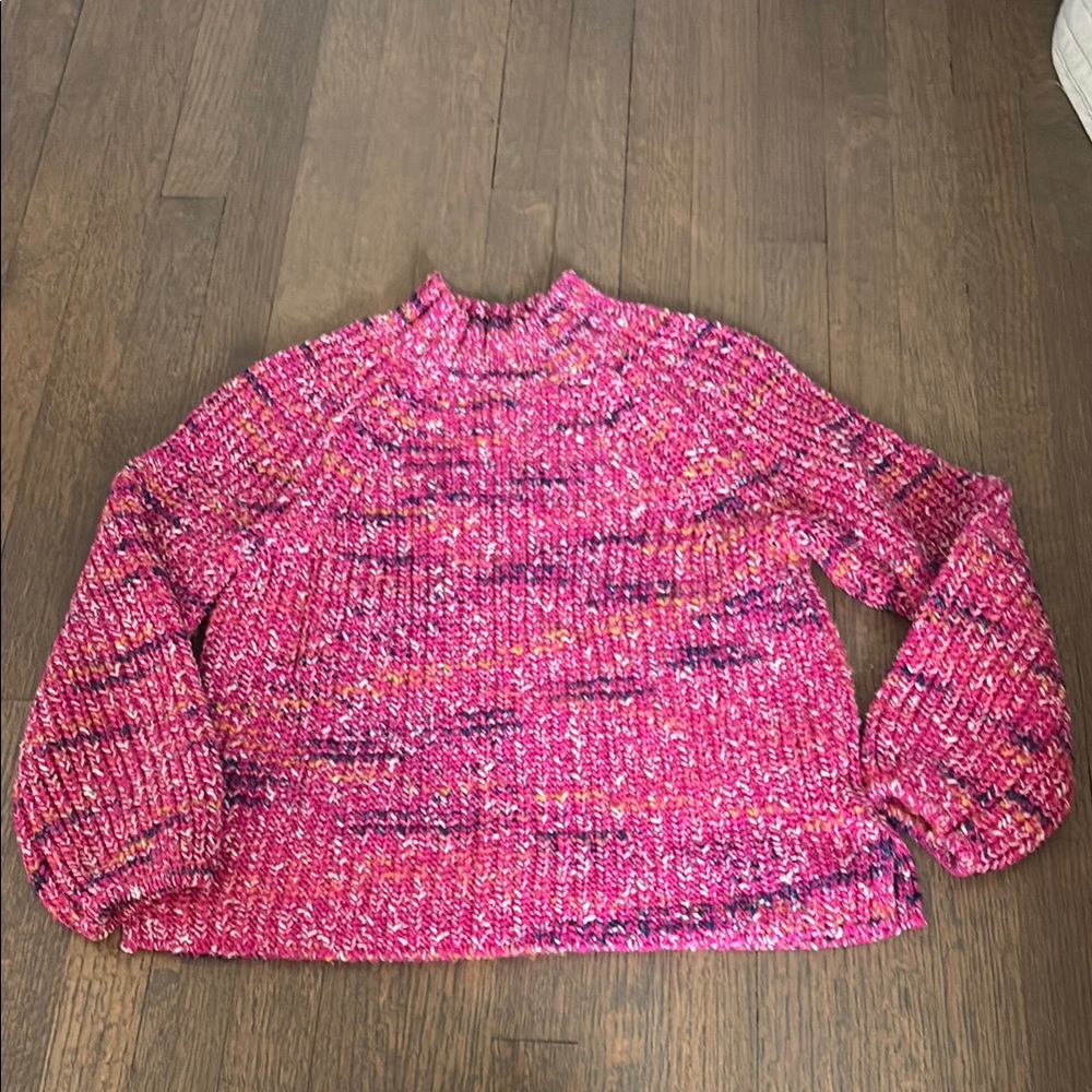 GAP Pink and Purple Women's Turtleneck Sweater